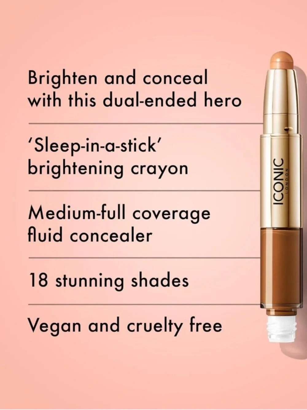 ICONIC LONDON Radiant Concealer & Brightening Duo - Neutral Deep NEW